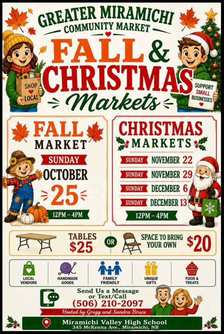 Greater Miramichi Community Market: Christmas Market poster